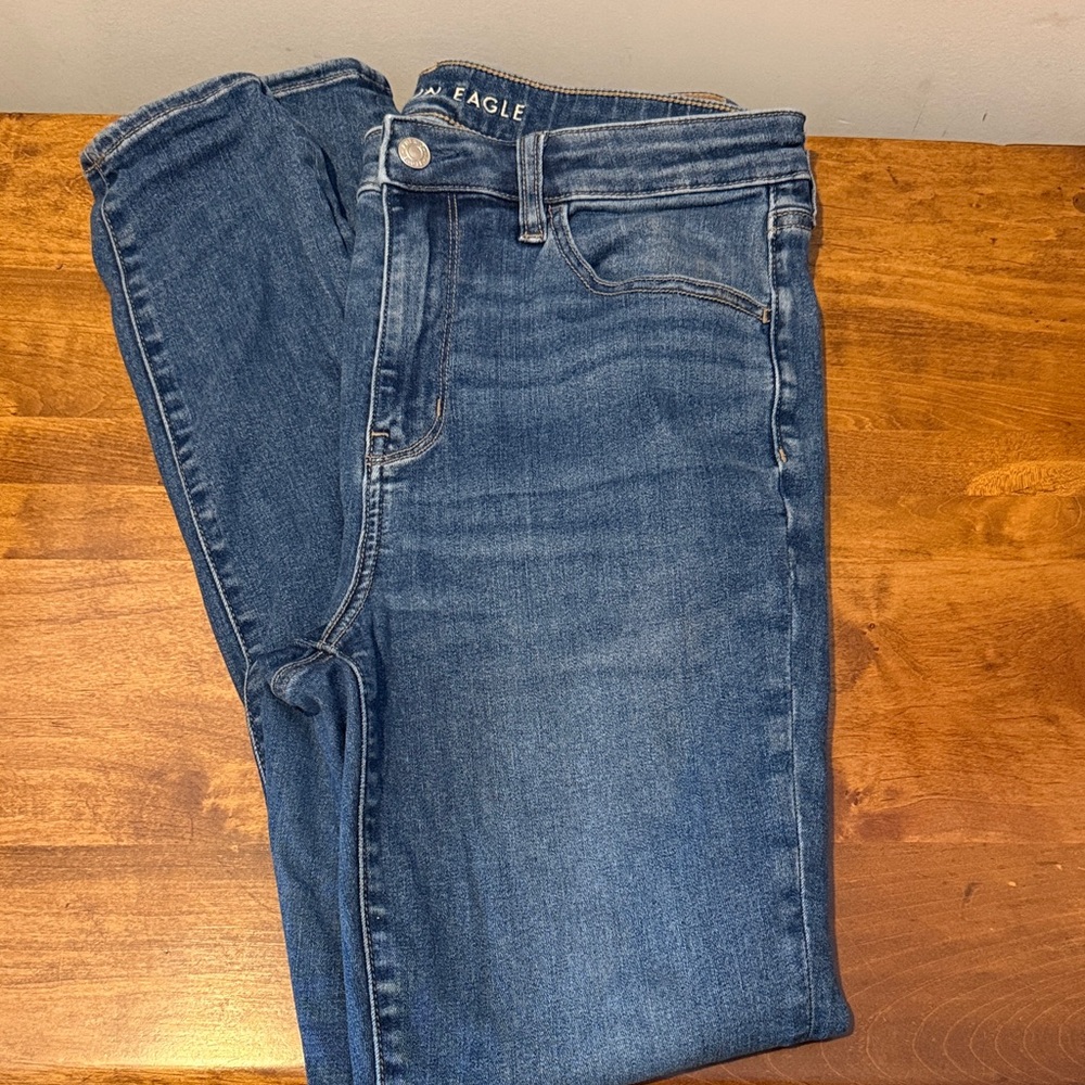 American Eagle Outfitters Women's Dark Blue Skinny Jeans